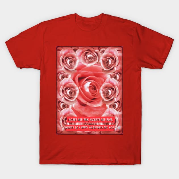 Roses Design (With Text) T-Shirt by Fad-Artwork